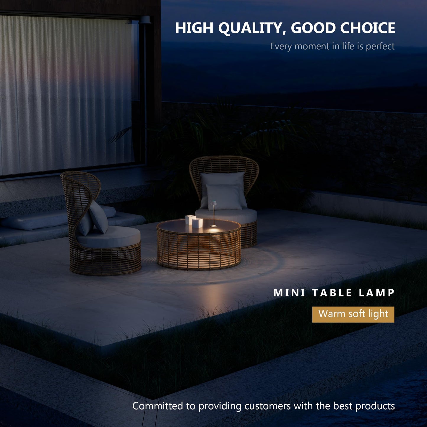 Timjorman Compact Cordless Table Lamp, Rechargeable LED Night Light, Dual Light Source (RGB Top & Warm Bottom), Touch Control & Timer, Metal Lamp for Bedroom & Kids Room (Greige 1PACK)