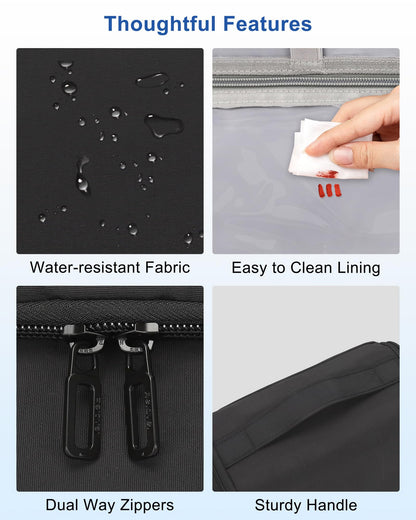 Relavel Hanging Toiletry Bag for Men and Women, Travel Toiletries Bag Water-resistant Large Makeup Cosmetic Organizer Storage, Shaving Dopp Kit Shower Bathroom Hygiene Bags, Carry-on Travel Essentials