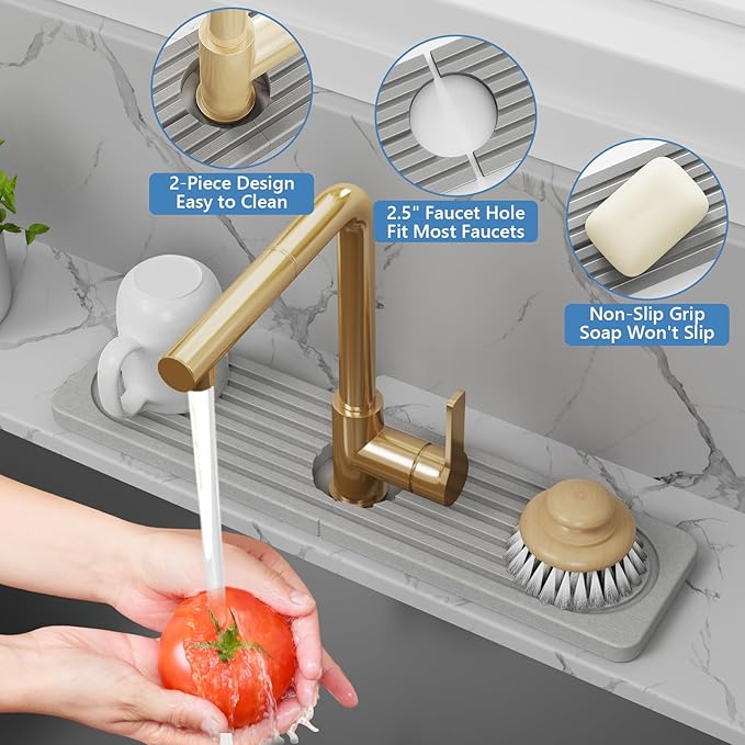 Stone Quick Dry Faucet Mat for Kitchen Sink Stone Faucet Mat for Kitchen Sink