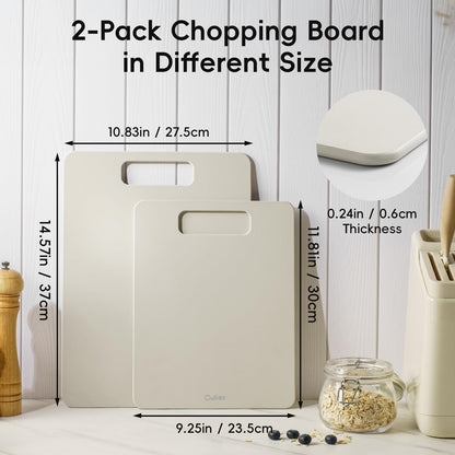 Wood Fiber Cutting Board Set of 2, Dishwasher Safe, Non-Toxic Cutting Board for Kitchen, BPA Free, Non-Slip, Non-Porous Composite Chopping Board, Mothers Day Gifts for Mom