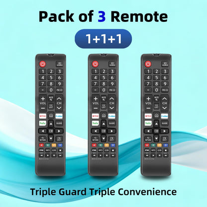 Pack of 3 Replacement for Samsung TV Remote, Universal for LED, LCD, HDTV, 3D, Series TV