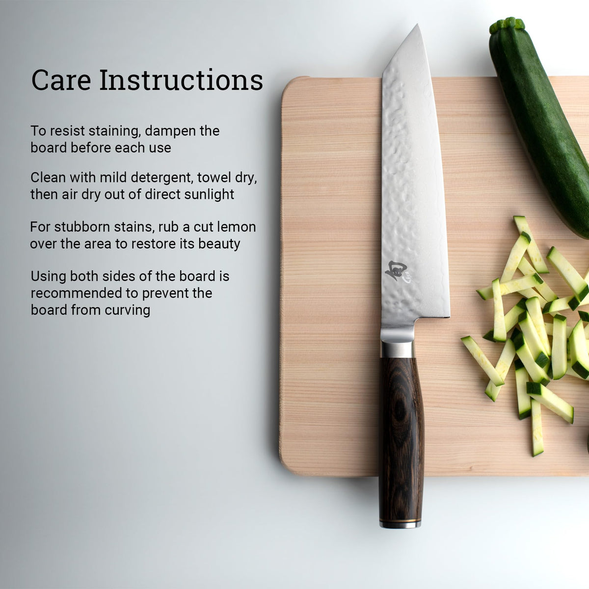 Shun Cutlery Medium Hinoki Cutting Board, 15.75" x 10.75" Wooden Japanese Chopping Board for Kitchen, Medium-Soft Wood Preserves Knife Edges, Forest Stewardship Council Certified
