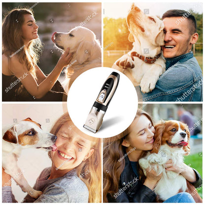 Dog Clippers Professional Pet Grooming Kit Low Noise, Rechargeable Pet Shaver Cordless Silent Dog Hair Trimmer with Scissors Comb Best Hair Clipper for Dogs Cats Pets