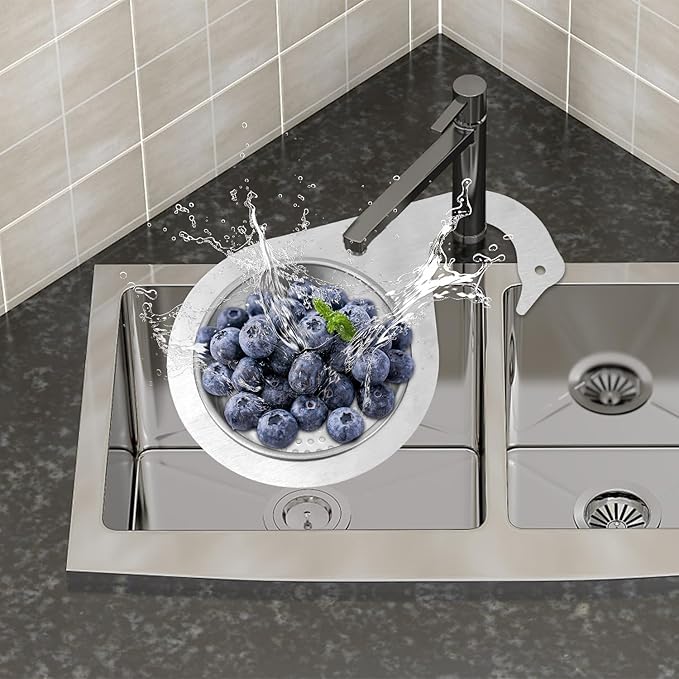 2pcs Swan-Shaped Drain Basket, Stainless Steel Sink Strainer Catcher