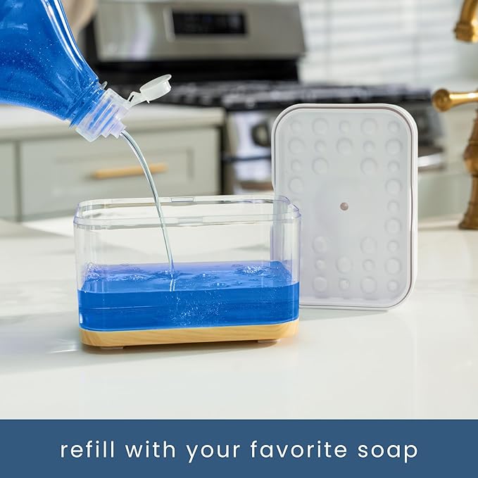 S&T INC. Dish Soap Dispenser and Sponge Holder