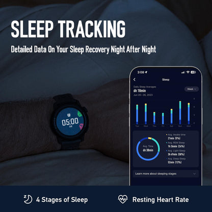 COROS PACE 3 GPS Sport Watch, Lightweight Running Watch, 17-Day Battery Life, Accurate GPS, Heart Rate Monitor, Navigation, Sleep Tracking, Training Plan, Run, Bike, and Ski (Black Silicone)