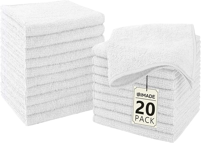 Washcloths - 20 Pack - Face Towels, Highly Soft Wash Cloths and Hand Towels