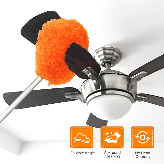 Ceiling Fan Cleaner Duster Reusable Microfiber Ceiling Fan Blade Cleaner