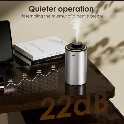 Waterless Essential Oil Diffuser, Diffuser,Portable Aromatherapy Diffuser,Light Show,3 Countdown Timers & 3 Mist Levels for Home, Room, Car, Office (Black)