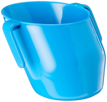 Doidy Cup Free Flow Toddler Cup | Trainer Sippy Cup (No Valve or Spout) | 3+ Months | Open Beaker with Handles for Easy Drinking | BPA-Free | 200 ml (7oz) | Blue