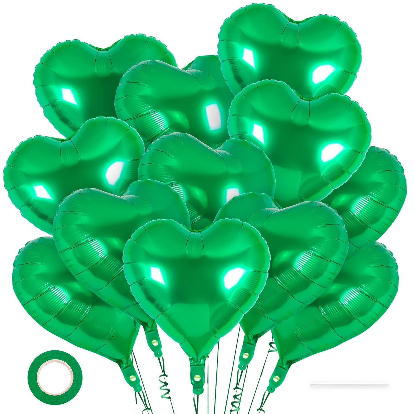 12 Pcs Red Heart Balloons,18 Inch Heart Foil Balloons Love Balloon Valentine Balloon for Birthday Party Wedding Engagement Party Baby Shower Valentine Day Decorations (red)