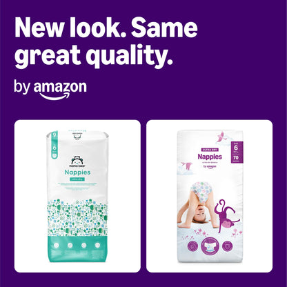 Amazon Brand - Mama Bear Ultra Dry Nappies, Size 6 (15+ kg), 70 Count, White