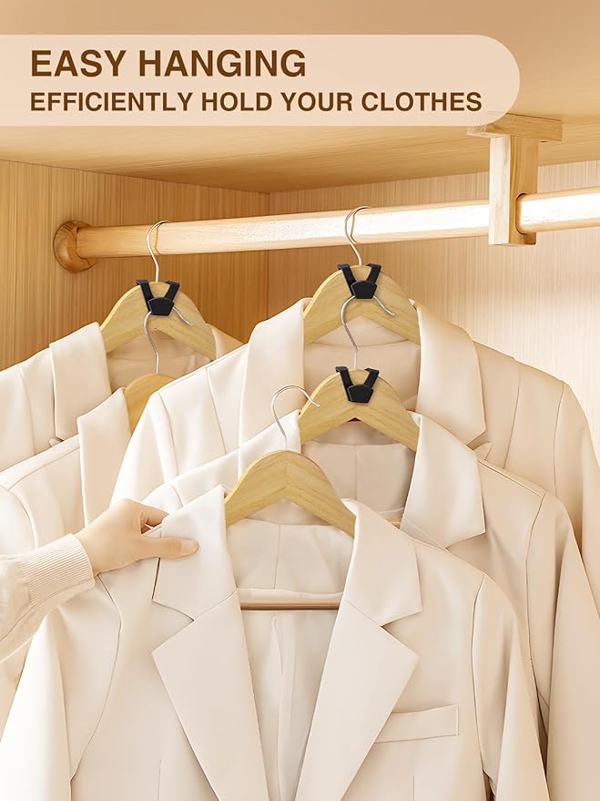 Smartor Clothes Hanger Connector Hooks 120 Pack, Closet Storage and