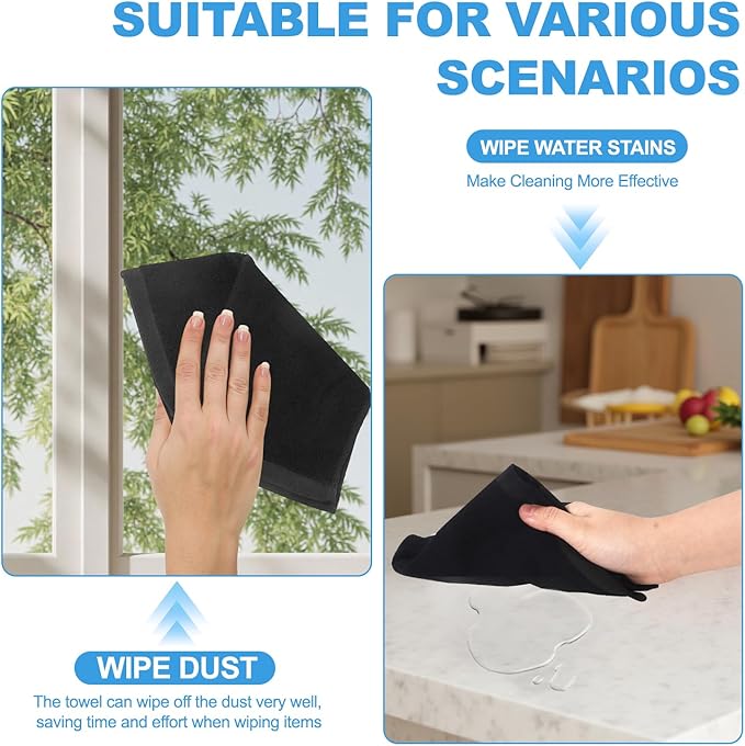 6 Pack Microfiber Wash Cloth, 12x12 Inch Highly Absorbent and Soft Feel