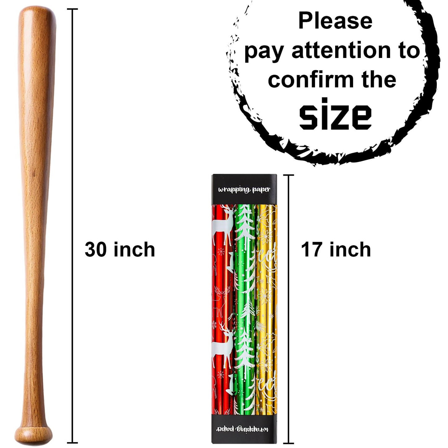 Merture 3 Rolls Christmas Wrapping Paper Set - 17 inch x 120 inch per Roll - Red, Green, Gold Metallic Gift Wrap With Reindeer, Christmas Tree, Snowflake, Dahlia Design