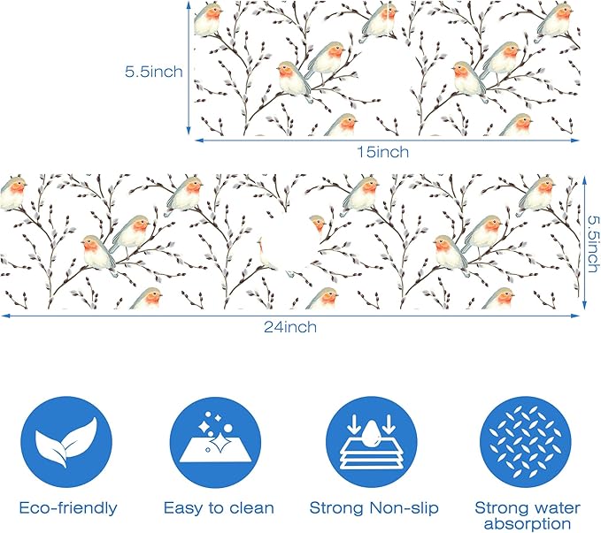Willow Branches and Robin Dish Drying Mat