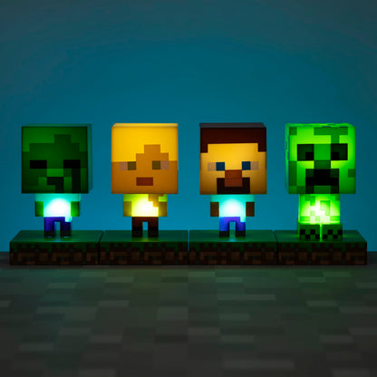 Paladone Minecraft Creeper Light, Lamp, & Night Light - 12 cm Tall - Battery Powered - Gaming Room & Bedroom Decor for Minecraft Gamers