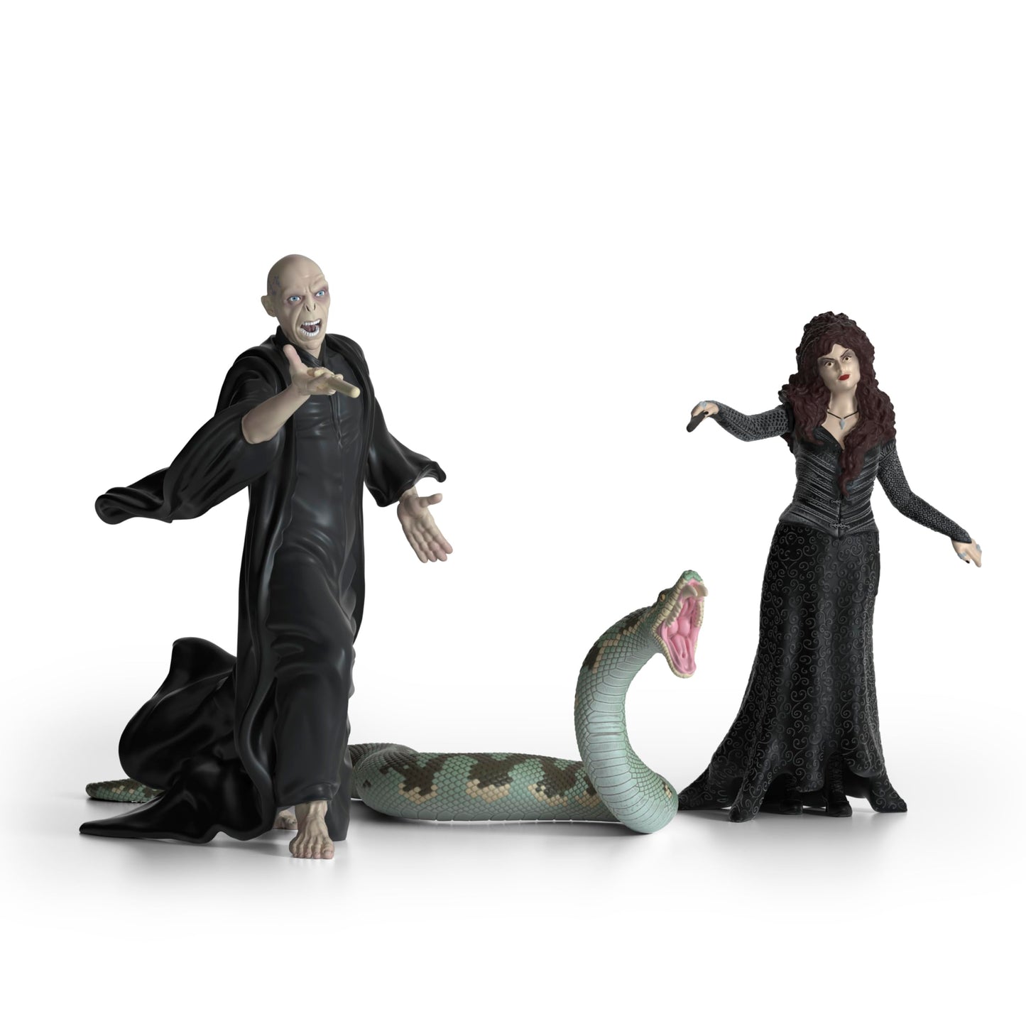 Schleich Harry Potter - 3PC Voldemort, Bellatrix Lestrange and Nagini Figurines - Harry Potter Set - Wizarding World Collectible Figures for Kids and Adults - Ages 6+ | 42684