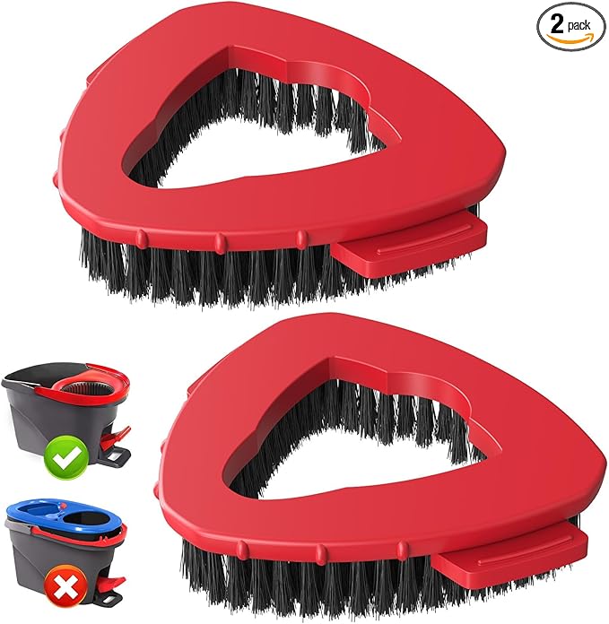 2 Pack 1-Tank Spin Mop Scrub Brush Head Replacement