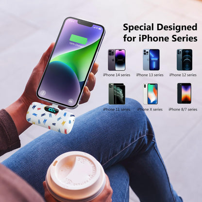 Small Portable Charger for iPhone,Upgraded 5000mAh PD Fast Charging Power Bank,Mini Battery Pack Backup Charger Compatible with iPhone 14/14 Pro Max/13/13 Pro/12 Pro/11/XS/XR/X/8/7/6 etc-Black