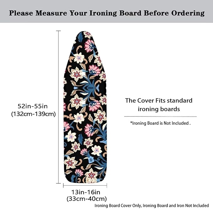 Vintage Flowers Ironing Board Cover and Pad Cover