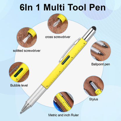 25Set 6 in 1 Multi Tool Pen, Christian Gifts for Men with Bible Verse Bookmarks, Christmas Father's Day Man of God Gifts, Church Pastor Bulk Gift, Screwdriver Pen Multi Tool Gadget for Husband