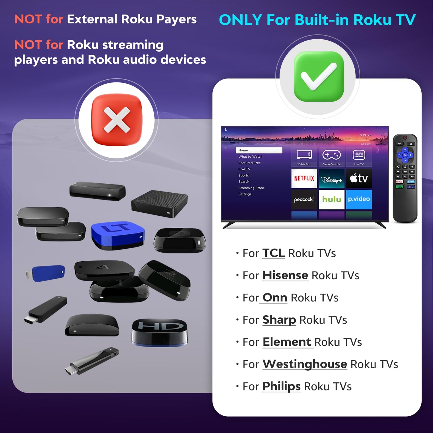 Voice Remote Control Replacement for Hisense Smart Google TV，Compatible with Hisense QLED UHD Mini-LED ULED Google TVs