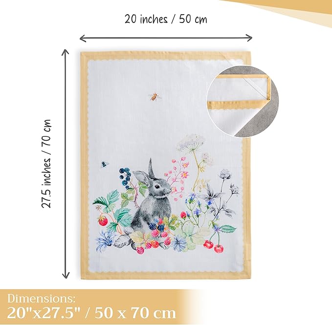 Maison d' Hermine Kitchen Towels Set of 3 100% Cotton 27.50" x 20" Reusable