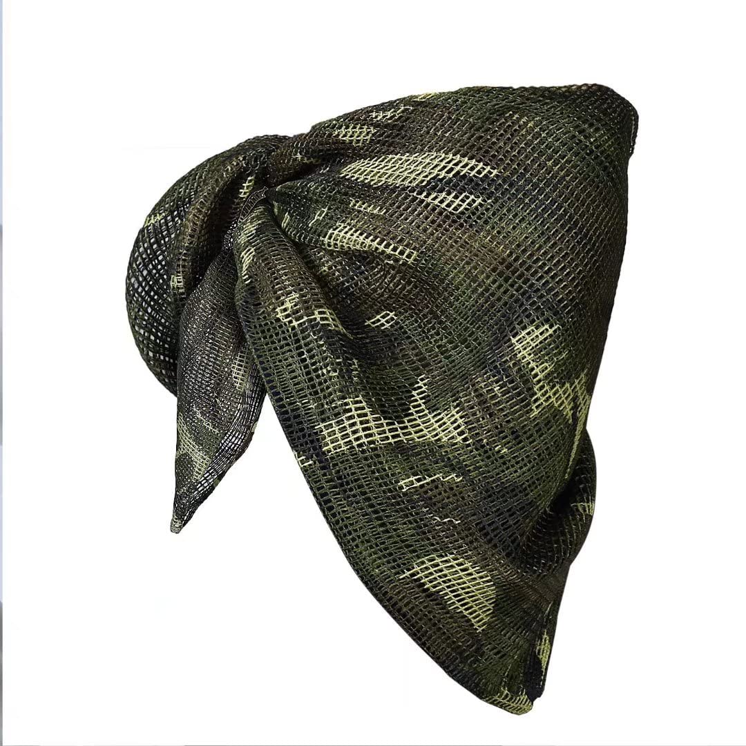 LOOGU Tactical Mesh Net Camo Scarf for Wargame,Sports & Other Outdoor Activities (Woodland Camo)