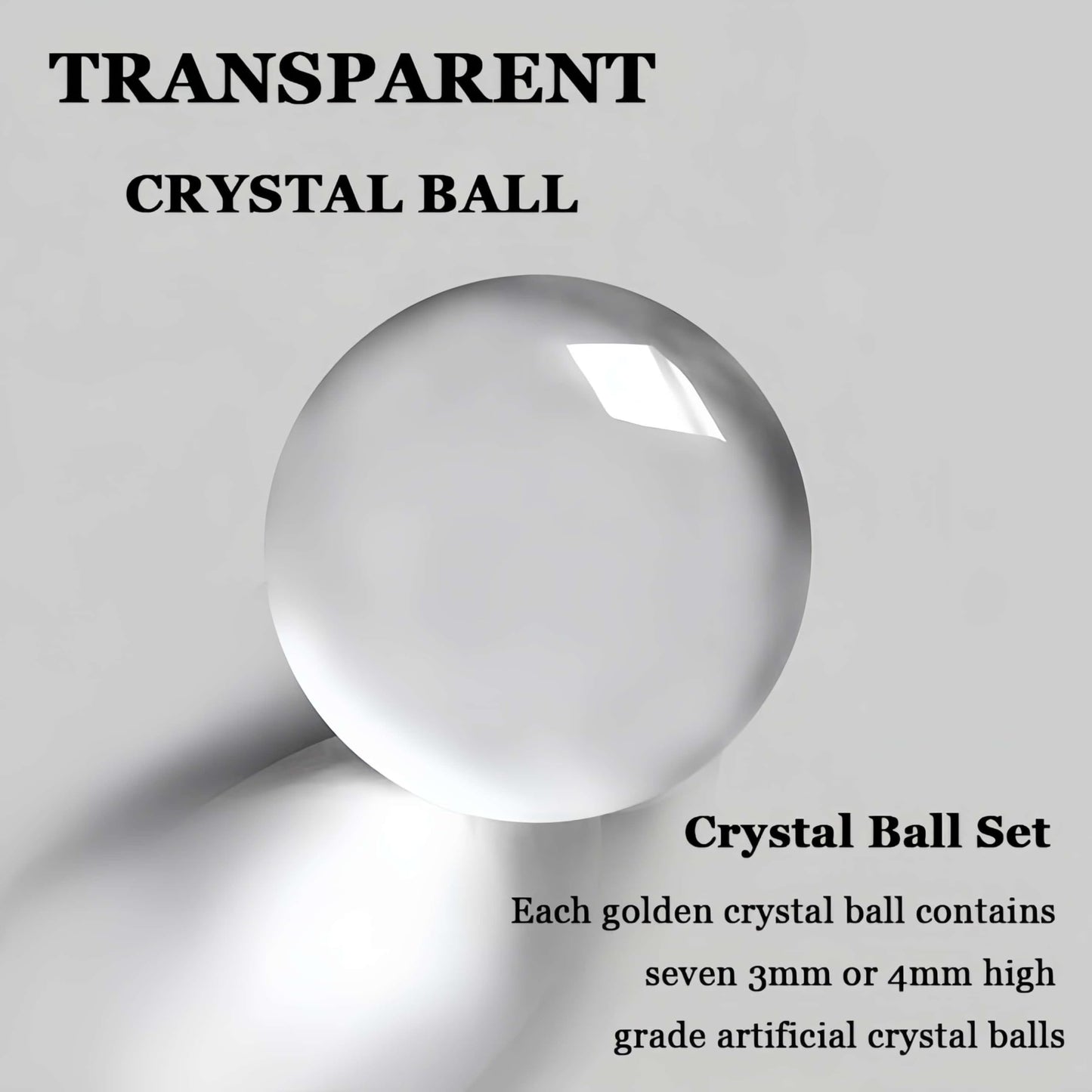 GyOnyx 5.5 inch Transparent Golden Crystal Ball, Modern Western House Decorations Aesthetic, Gold Table Decor for Living Room, Office, Bookshelves, Bedroom, Coffee Table and More, Great Gift Ideas