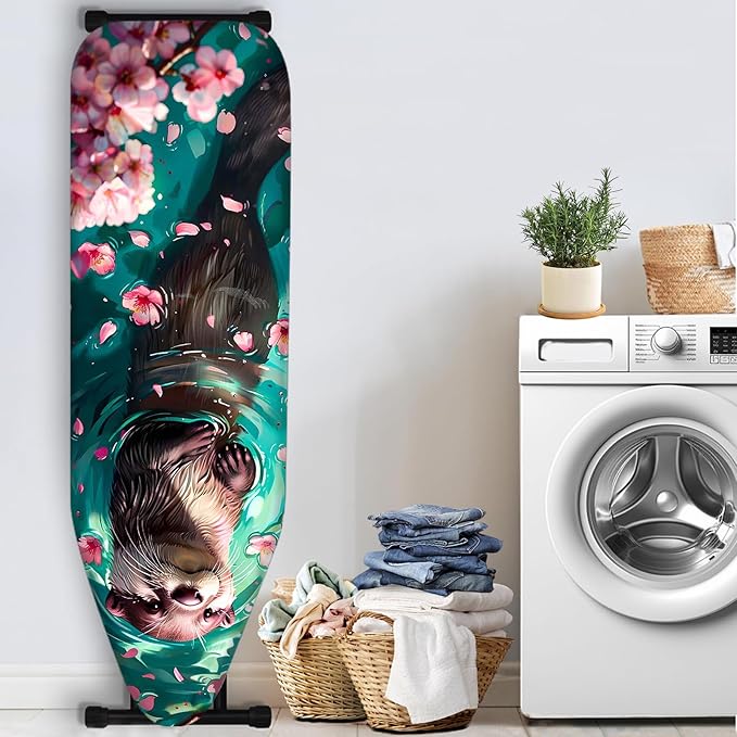 Nuxovilar Otter with Cherry Blossoms Ironing Board Cover, This Cover Fits Most