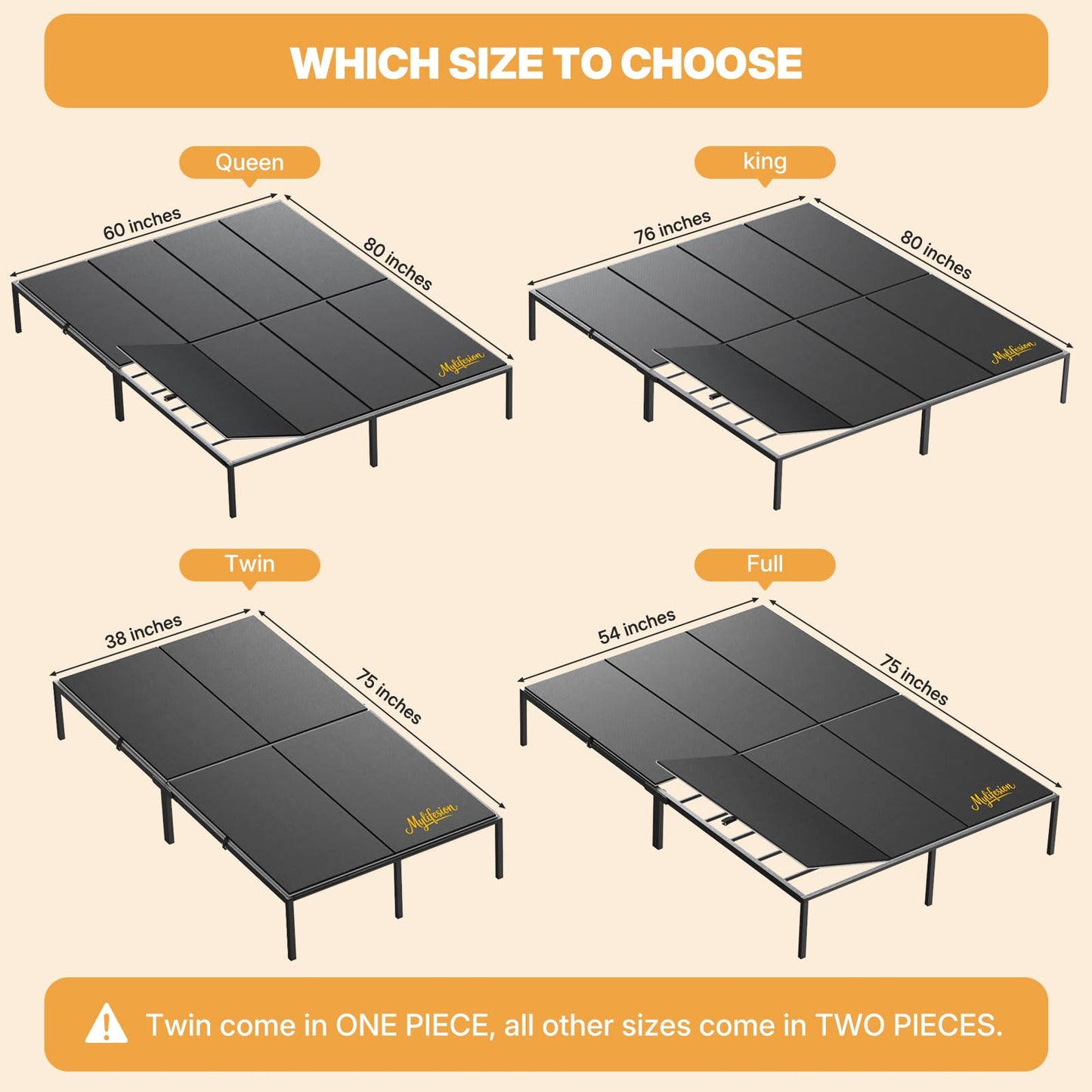 Bunkie Board King Size (76x80'') - Extra Sturdy Wood Bed Boards for Slatted Metal Frame, Sleeper Sofa Support Board to Stop Sagging Mattress, Breathable, Quiet, Anti-Slip and Moisture-Resistant