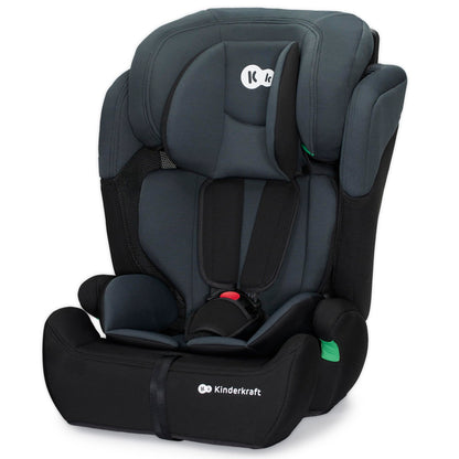 Kinderkraft Car Seat Comfort UP, I-Size Booster Child Seat, with 5 Point Harness, Adjustable Headrest, for Toddlers, Infant, Group 1/2/3, 76-150 cm or less than 18 kg, Black