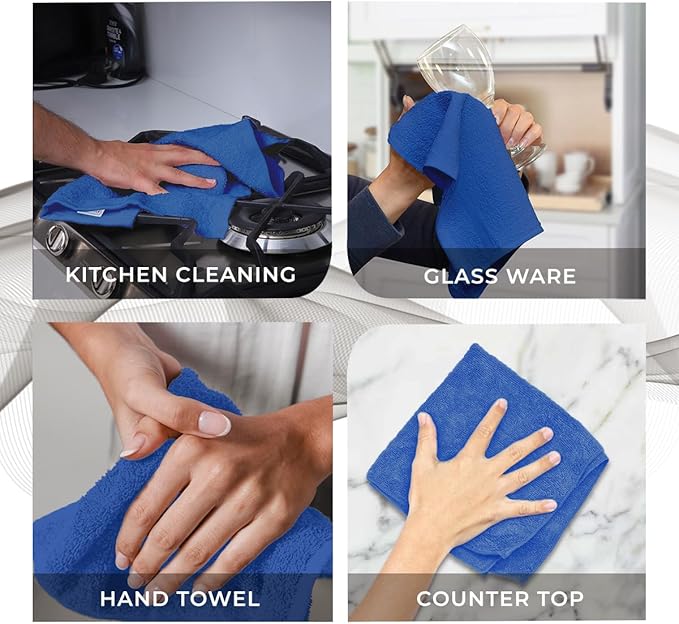 Avalon Towels Cotton Washcloths – Size 12x12 Inches, 100% Ring Spun Cotton