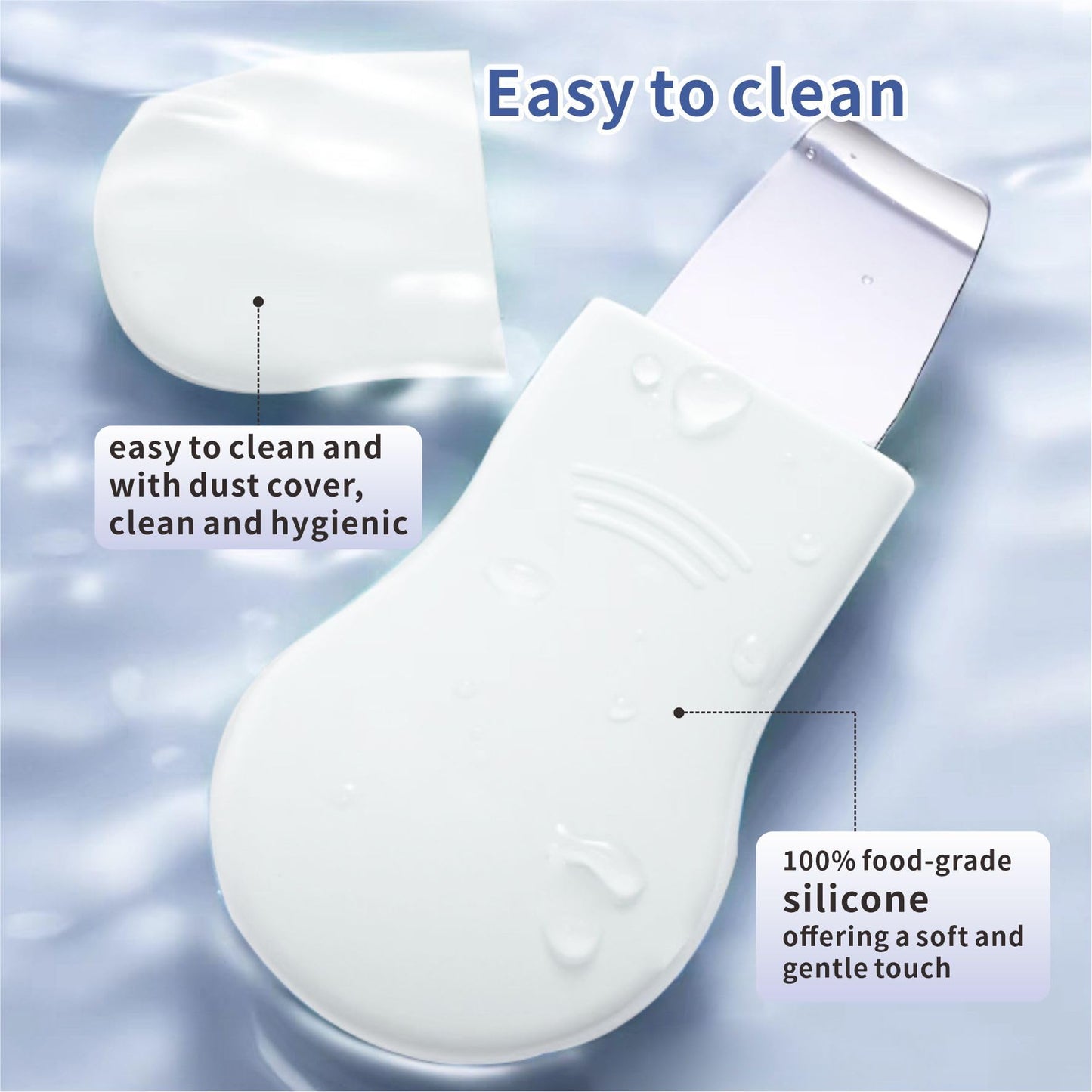 REVEX Silicone Nose Blackhead Remover Tool Set,Blackhead Scraper Tool,2Pcs Pore Cleaning Brush, Face Scrubber Skin Spatula, Pore Scrubber for Deep Cleansing,Face Exfoliator Scrubber for Women Men