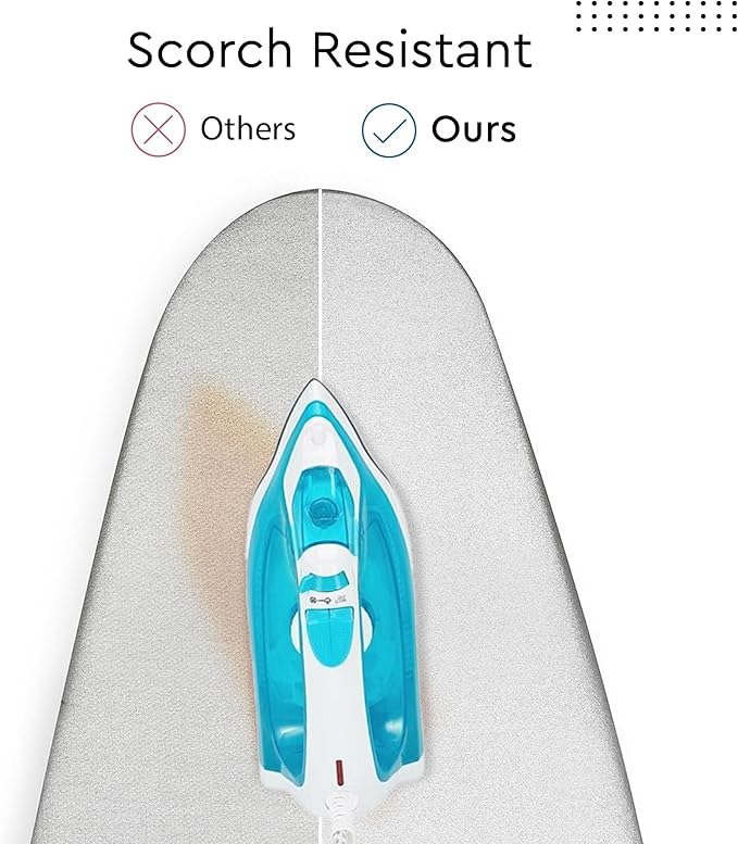 Encasa XO Ironing Board Cover and Pad 54"x15" - 4mm Felt & 2mm Foam Metallized