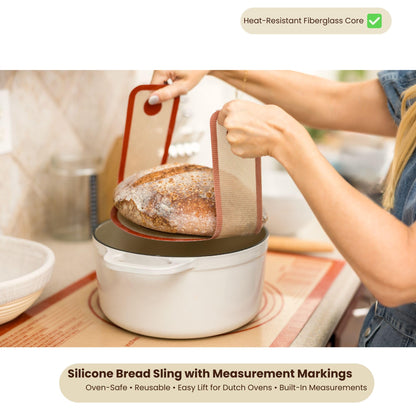 Pancito y Más Sourdough Starter Kit with Digital Scale & 37oz Jar – 12-Piece Complete Bread Baking Set for Beginners with Banneton, Bread Sling & Step-by-Step Guide