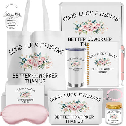 Jiytivity 11 Pcs Coworker Farewell Gifts Funny Gift for Women Colleagues New Beginning Gift Include Tumbler Notebook Pen Bracelet Aromatherapy for Coworker Lady Manager Employee Friends Leaving Gifts