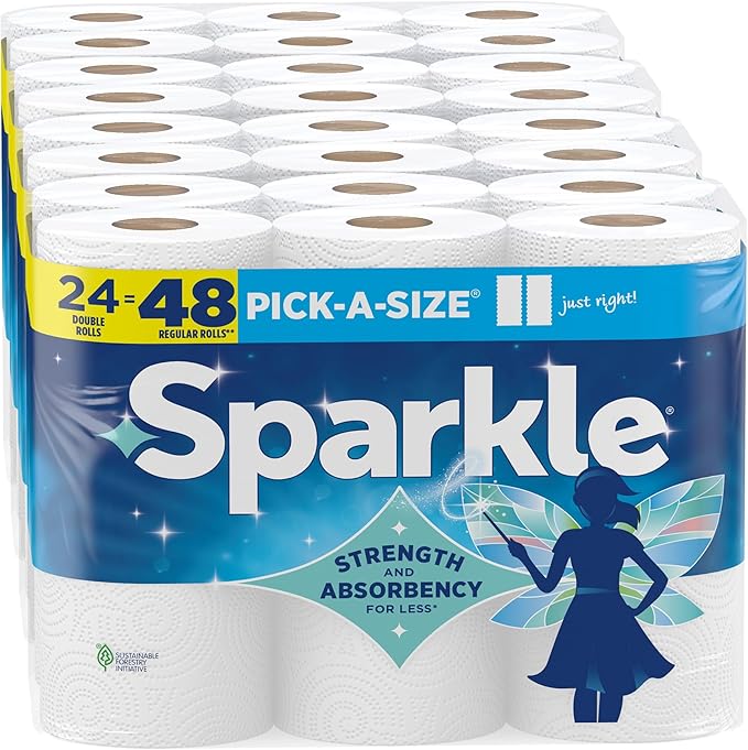 Sparkle Pick-A-Size Paper Towels, 24 Double Rolls