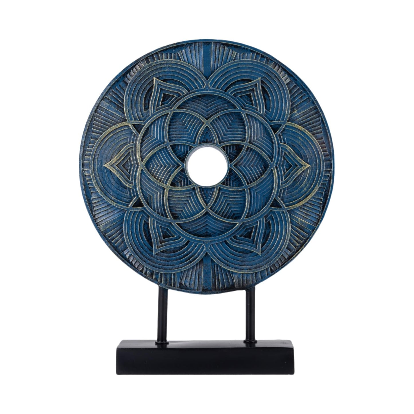 HODESunPure Modern Sculpture Decorative Objects Above Cabinet Decor Kitchen Elegant Home Decor Items Accents for Living Room Centrepieces, Console Table Decorations (Blue)