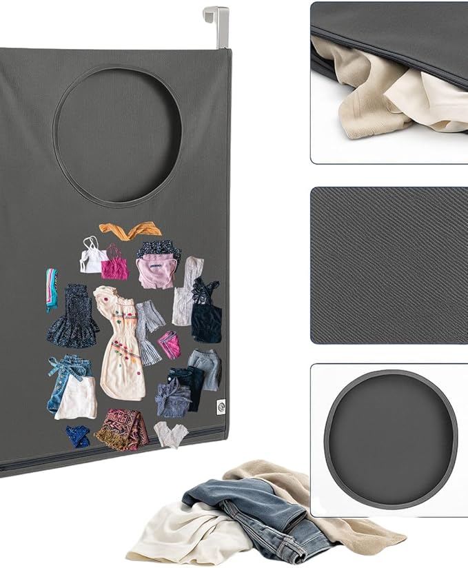 Hanging Laundry Hamper Bag – Space-Saving Dirty Clothes Storage