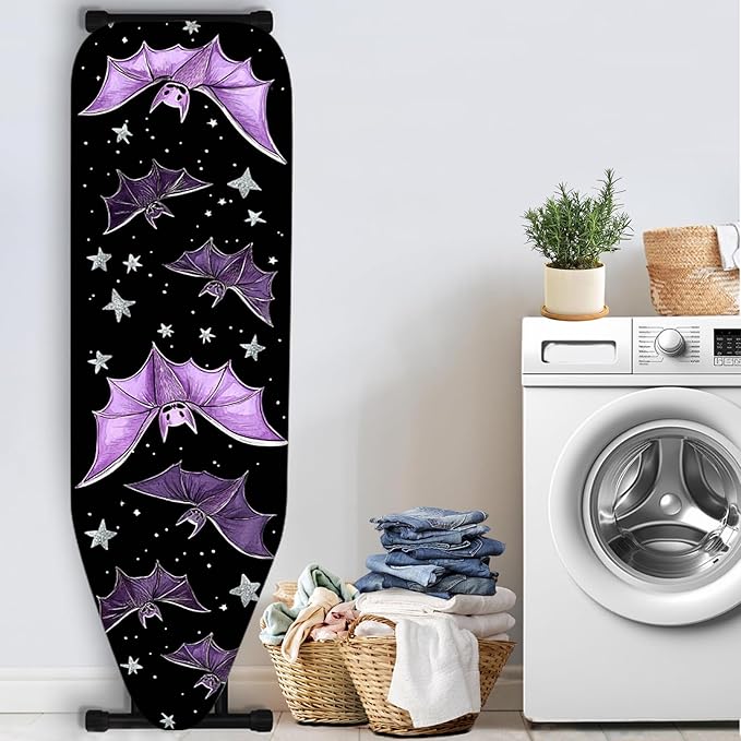 Nuxovilar Purple Bat & Star Ironing Board Cover, 15 * 54inch, Fit Most Standard