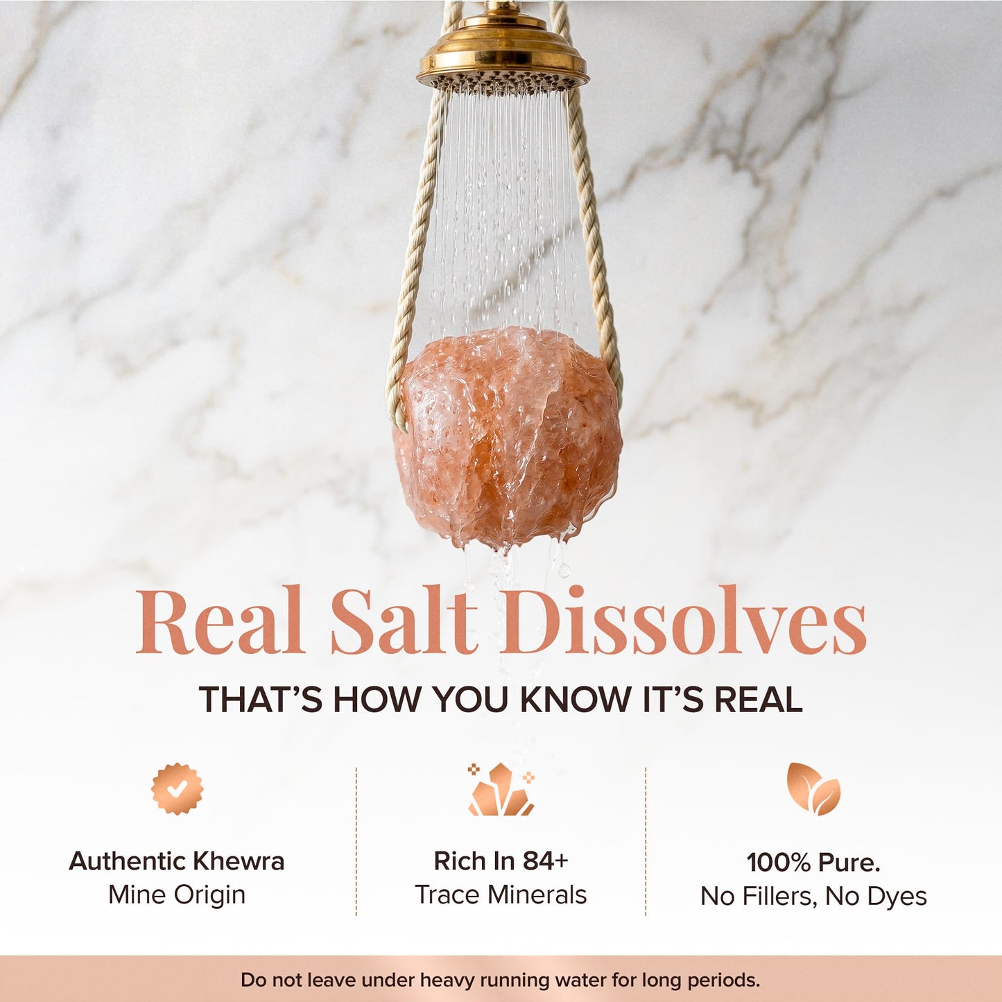 UMAID Himalayan Pink Salt Rock for Shower & Bath – Salt Buddy™ 2 lb Hanging Mineral Stone for Spa-Inspired Relaxation, Self-Care & Bath Soaks, Unique Wellness & Home Spa Gifts for Men & Women