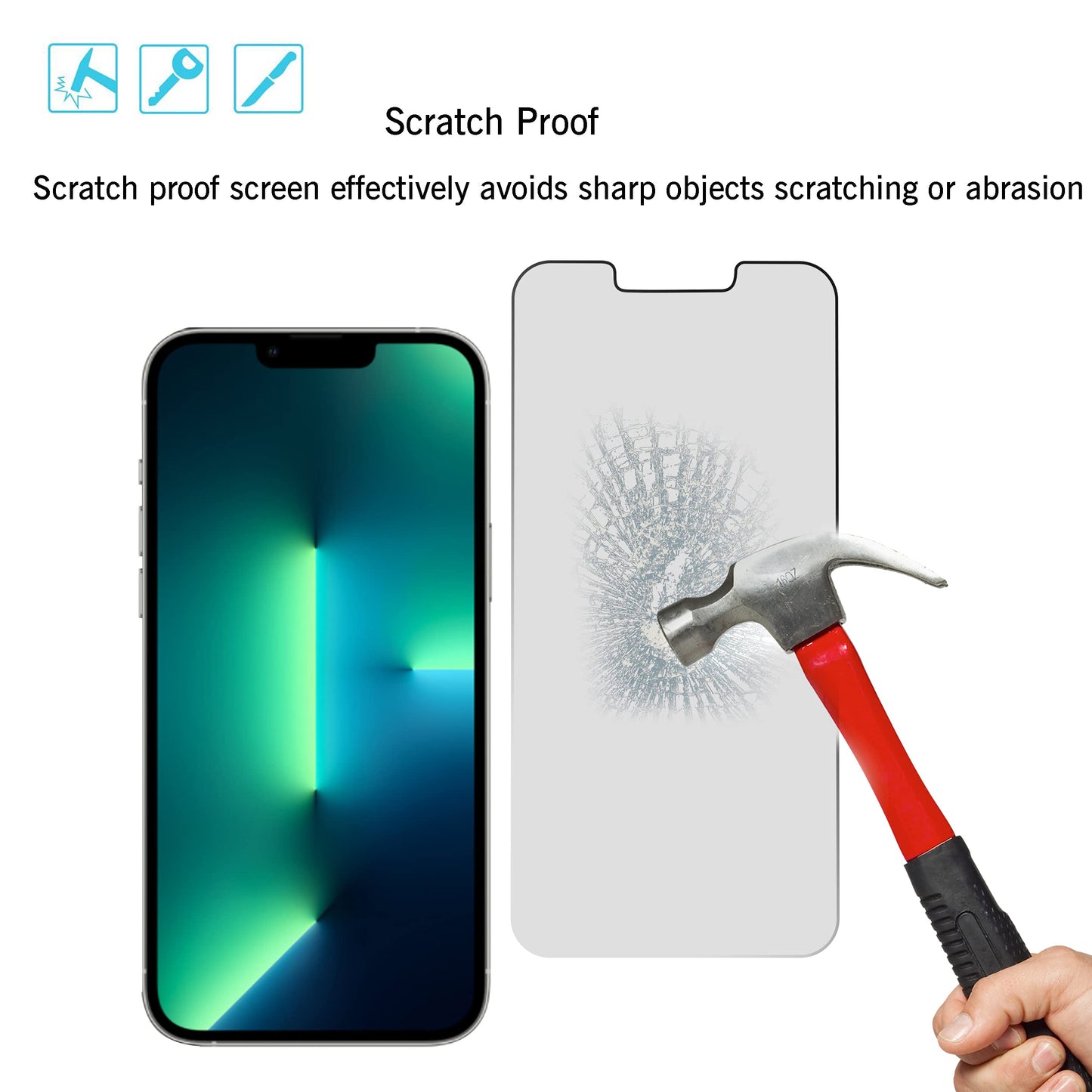 Ailun 2Pack Privacy Screen Protector Compatible for iPhone 14 Pro Max [6.7 inch] + 2 Pack Camera Lens Protector, Anti Spy Private Tempered Glass Film, Case Friendly, [9H Hardness] - HD