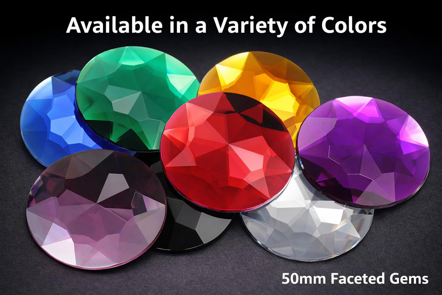 Allstarco 50mm Extra Large Flat Back Round Acrylic Rhinestones Plastic Circle Gems for Costume Making Cosplay Jewels Pro Grade Embelishments - 4 Pieces (Blue Aquamarine H122)