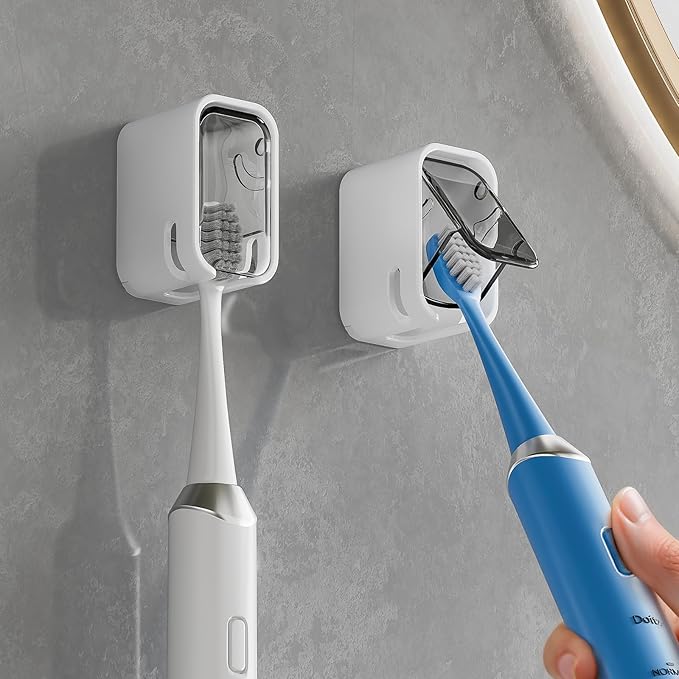Toothbrush Holders for Bathroom【Innovation Single Slot Design】 2PCS Toothbrush
