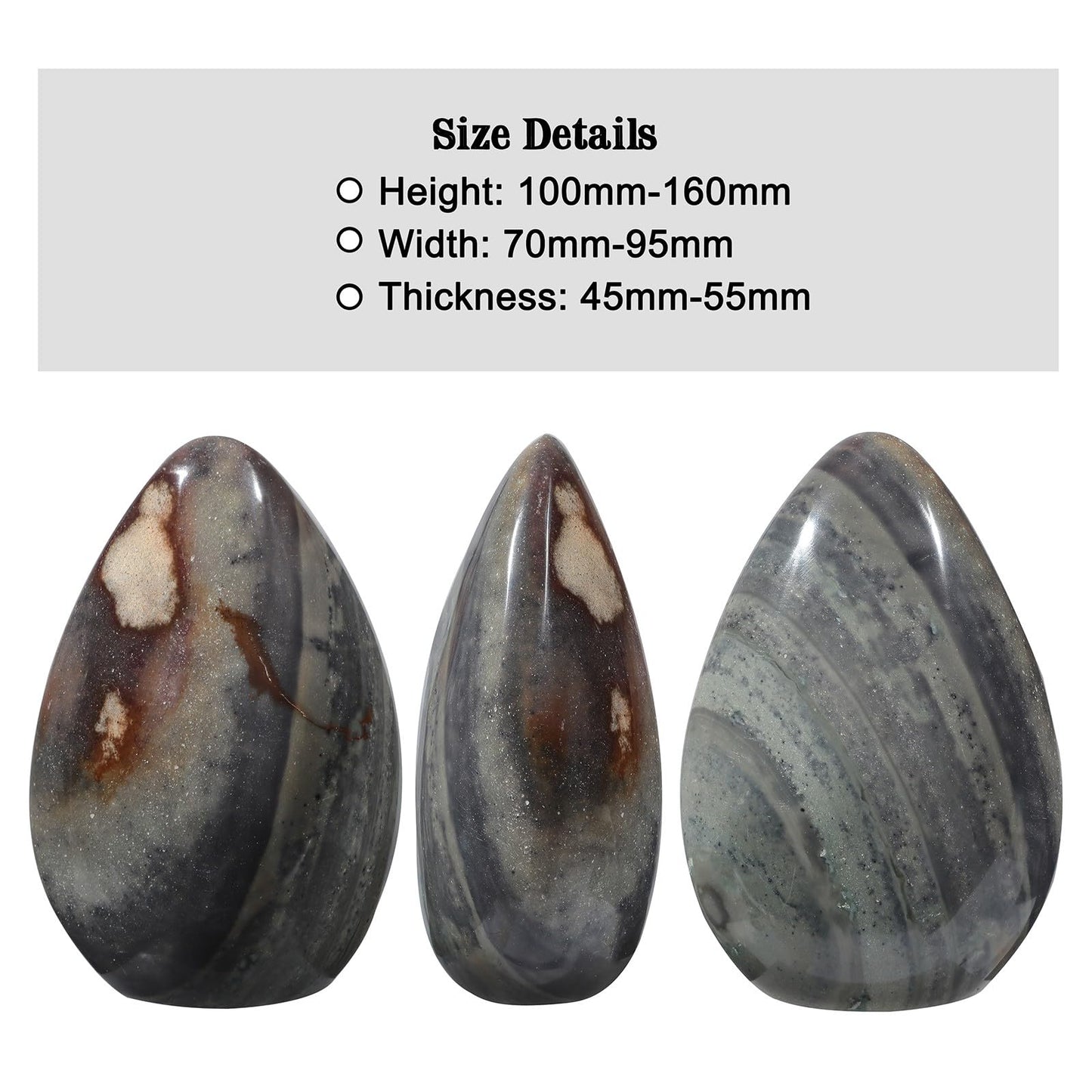 mookaitedecor Natural Ocean Jasper Crystal Specimen, Irregular Self Standing Polished Healing Stone for Meditation Home Office Decor, 1.01-1.5 LB