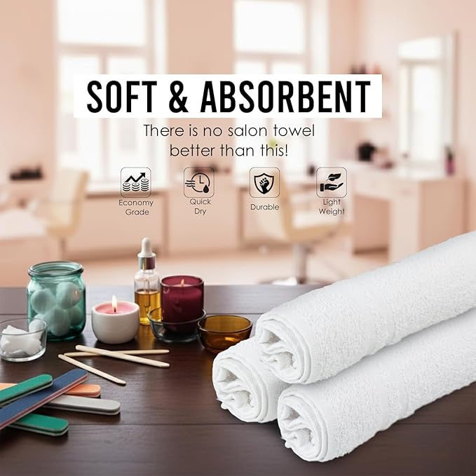 Hand Towels White Economy Towels Salon Towels
