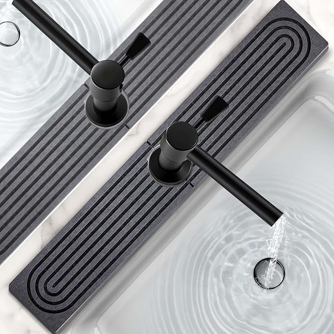 24 Inch Stone Faucet Mat for Kitchen Sink, Kitchen Sink Splash Guard-Water