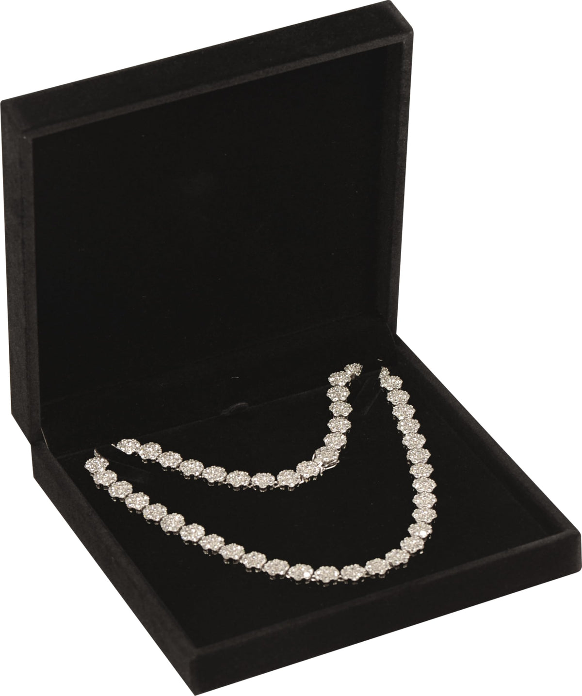 LAODA Big Necklace Chain Jewelry Gift Box Soft Touch Premium Velvet Material Choker Necklace Storage Holder Box for Women Men Size 6.4"(W)*6.4"(D)*1.5"(H) Black